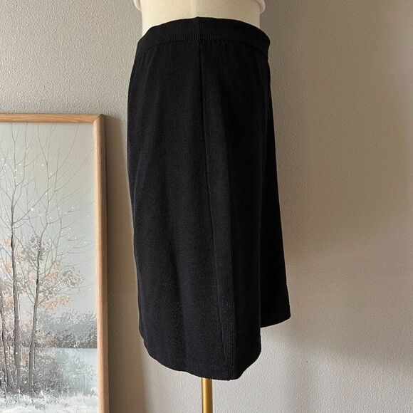 St John Basics black label santana knit knee length skirt size 6 wool blend - Picture 6 of 9